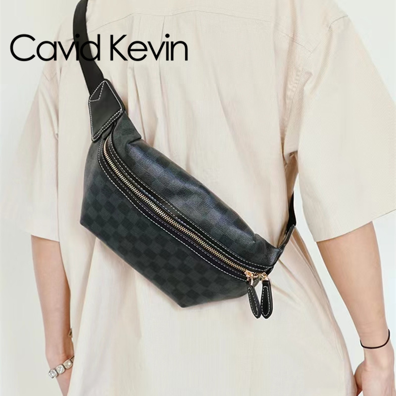 Cavid Kevin男士格子胸包