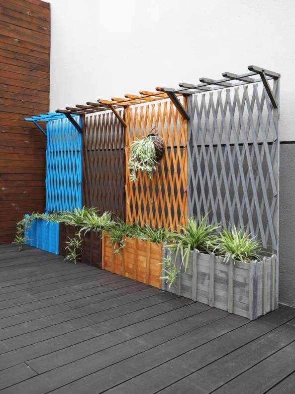 户外木栅栏围栏室外阳台网格爬藤花架子庭院装饰护栏隔断