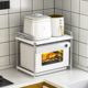 厨房置物架台面专用微波炉烤箱电饭煲架子钢化玻璃家用多功能新款