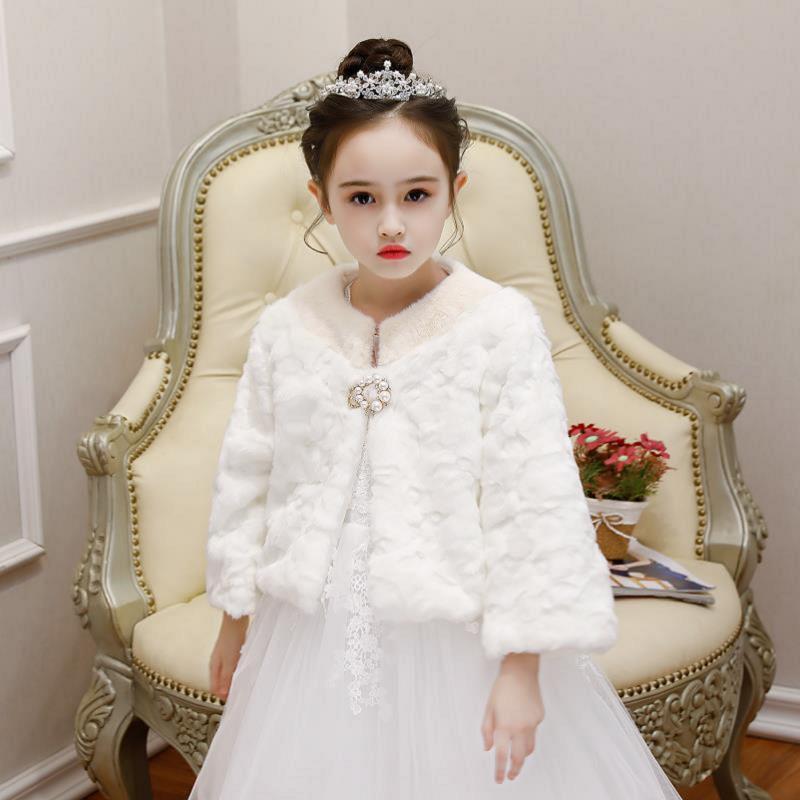 白色女童礼服保暖披肩外套加厚加绒儿童毛披肩花童婚纱小斗篷秋冬|ruв категории Женская одежда, Cвадебные платья, свадебное платье - от Buy2taobao.com для оказания профессиональной услуги покупки агента Taobao