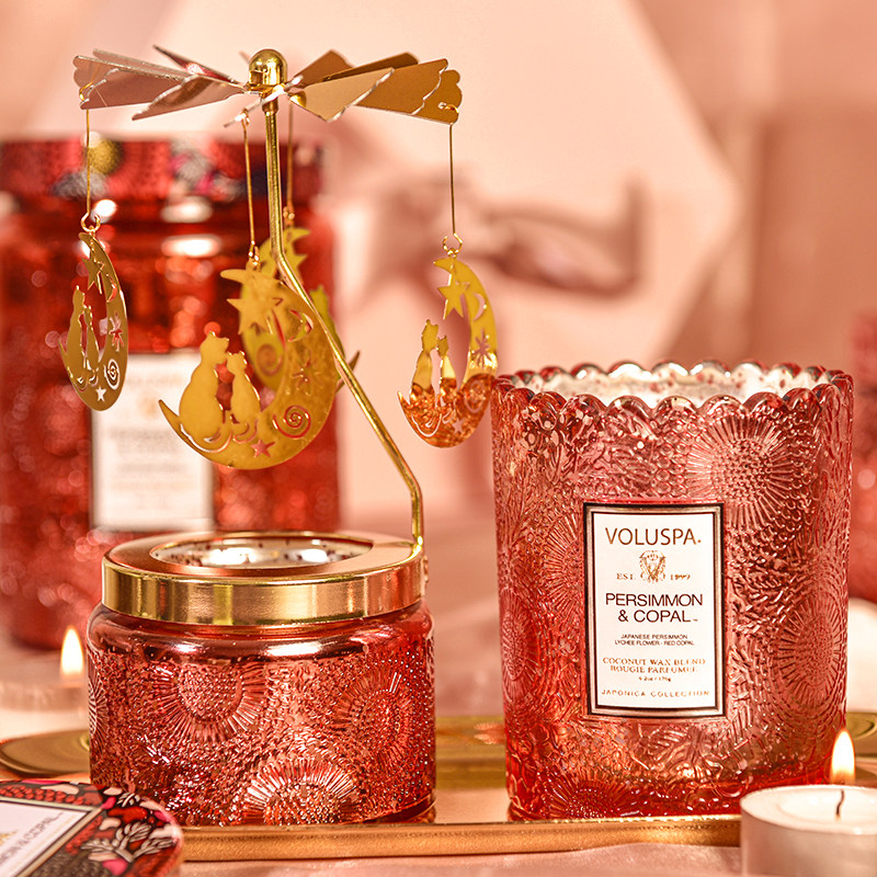 美国voluspa香薰蜡烛星空杯蕾丝浮雕杯香氛蜡烛生日结婚礼物礼品