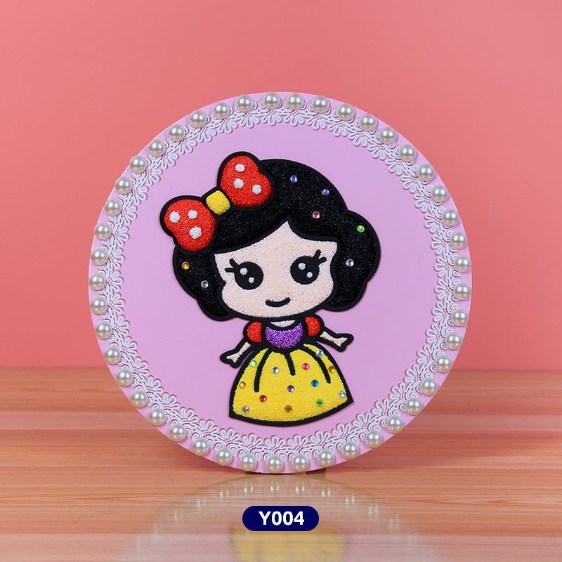 雪花泥珍珠泥粘土画 钻石画_雪花泥钻石画儿童diy手工珍珠泥粘土胶画