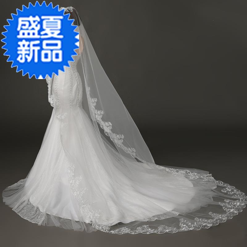 新娘頭紗超長婚紗5頭紗軟結婚禮新款蕾絲拖地3米韓式拖尾頭紗在類目 女裝/女士精品, 婚紗/旗袍/禮服, 婚紗中 - 來自Buy2taobao.com提供專業的淘寶代購服務