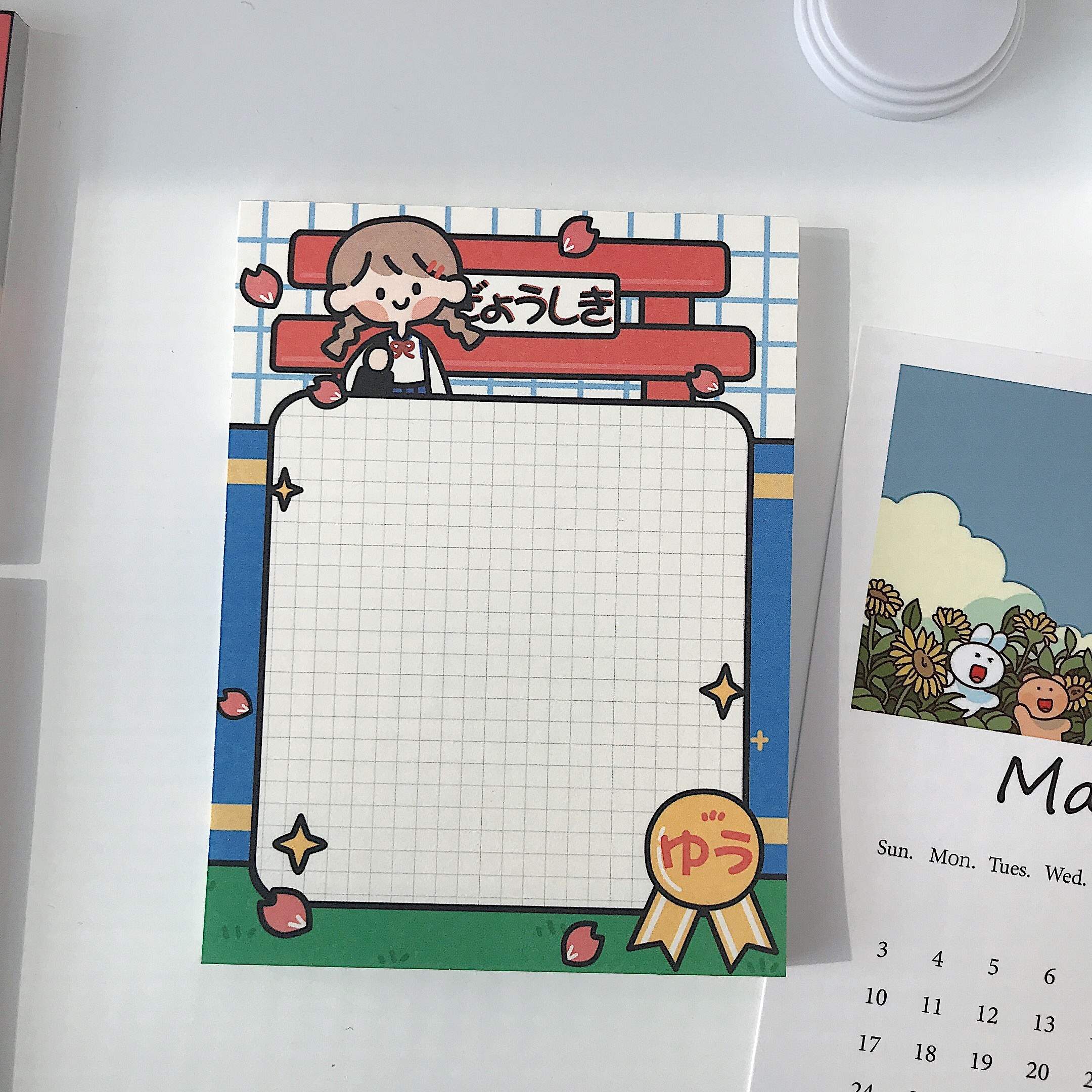 可爱ins学生少女放映打卡计划便签本卡通日常便签本