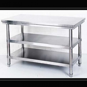 商用白钢工作台家用不锈钢台面烘培不绣钢长不锈钢打荷台厨房简易