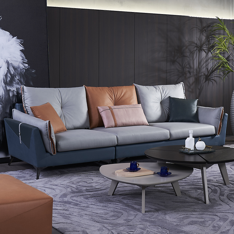 意大利沙发客厅小户型简约布艺现代轻奢科技2021年新款大户型风格