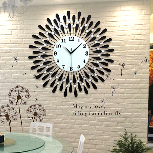 北欧电子壁钟客厅装饰挂钟静音表个性创意时钟家用钟表欧式石英钟