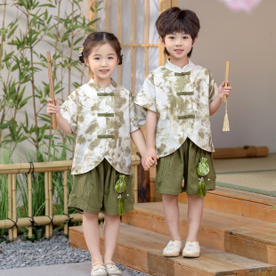 汉服男童夏季中国风古装薄款儿童古风女童新中式幼儿园六一表演服