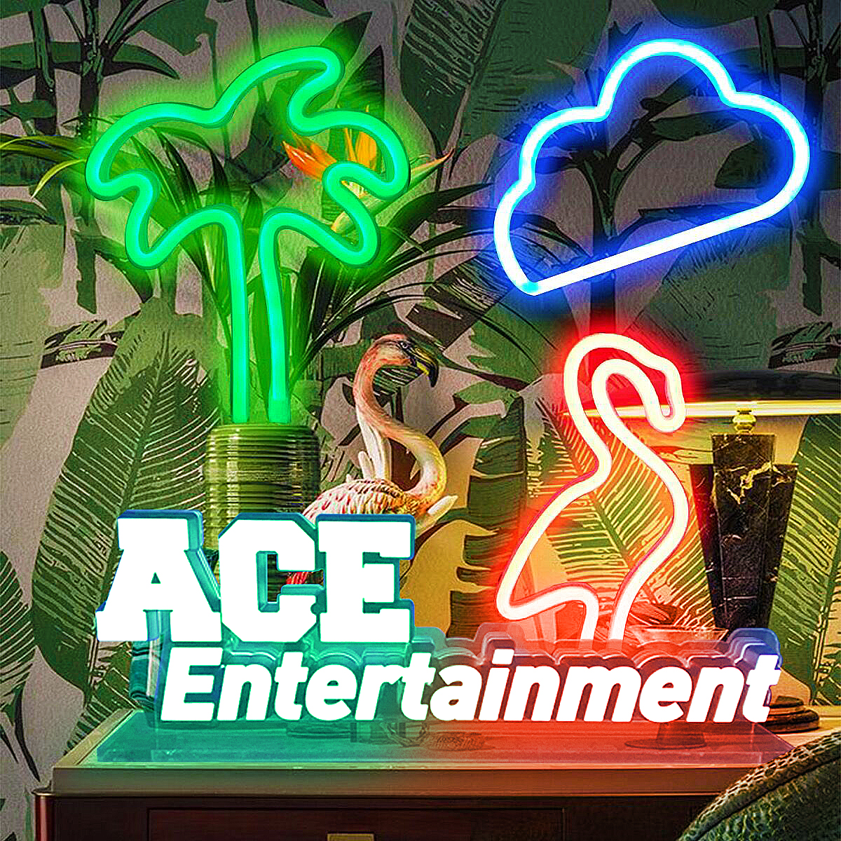 新品桌面柜台标识牌公司活动发光字灯牌品牌logo展示移