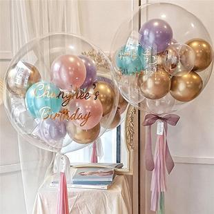 跨年气球生日装饰场景布置氛围女孩宝宝周岁订婚结婚婚房店铺开业