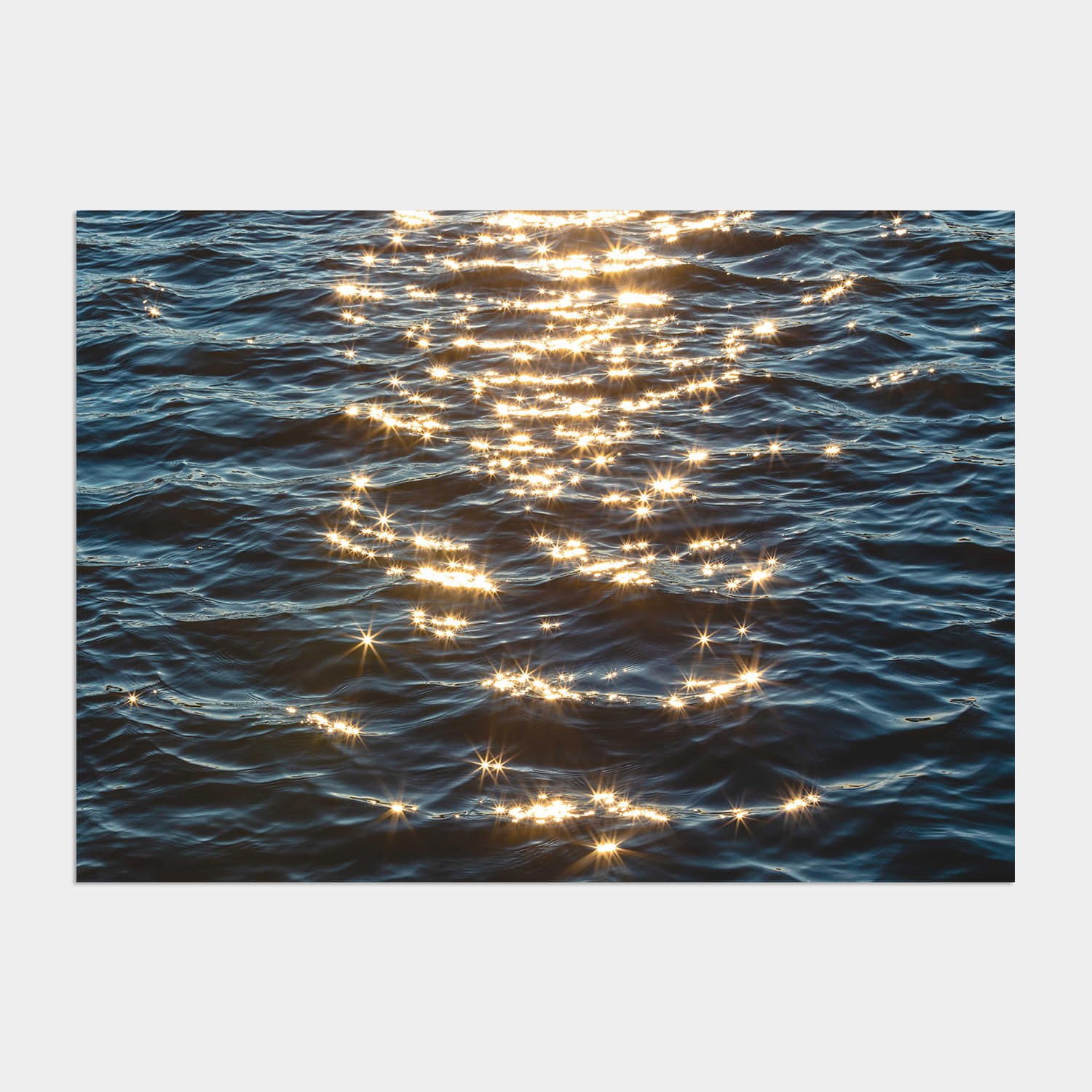 韩国艺术大海摆画波光粼粼海面风景装饰画画芯