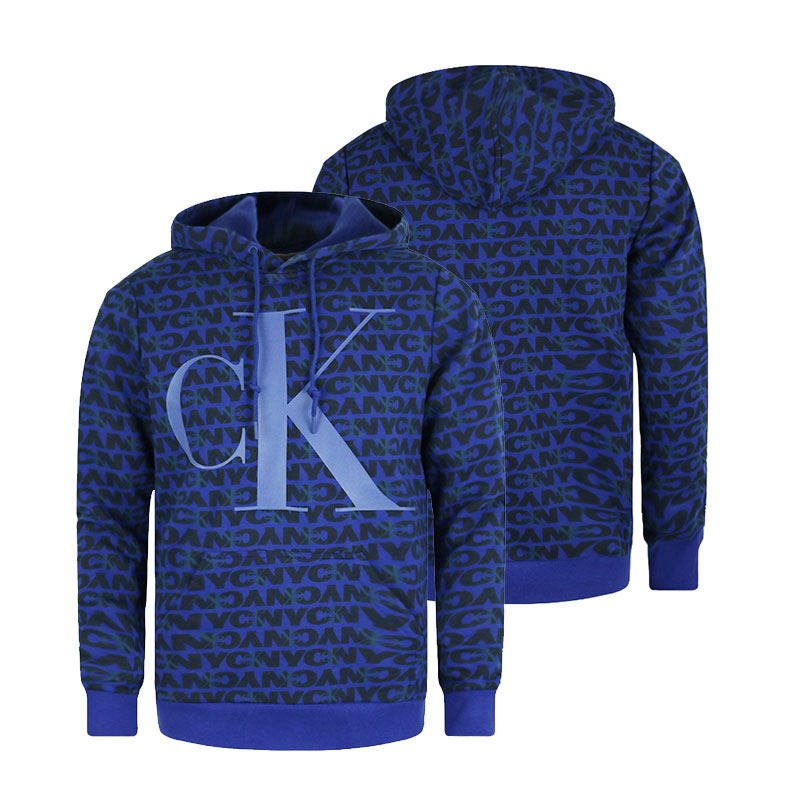 calvinkleinck男士春秋字母印花休闲卫衣圆领百搭加绒上衣直邮