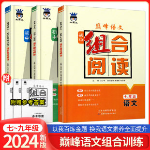 2024奥赛王巅峰语文初中组合阅读七7八8九9年级通用版语文答题模板阅读理解 中考语文素养提升核心考点精炼选考题优化组合提优训练