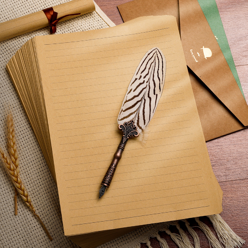 信纸信封套装精致稿纸信纸本古风质感情书送男友a4漂亮的写信纸复古