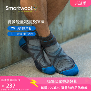 Smartwool徒步功能轻量条纹及踝袜户外运动袜羊毛袜男可机洗1611