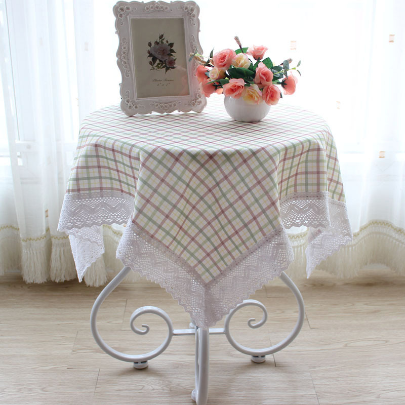 圆长方形桌布台布简约现代茶几盖巾耐磨加厚法式轻奢高级通用格子