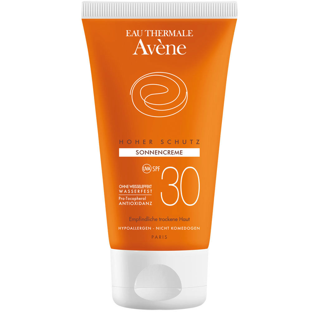 直邮avene雅漾全护自然防晒霜50mlspf30适合干性肌肤防晒霜