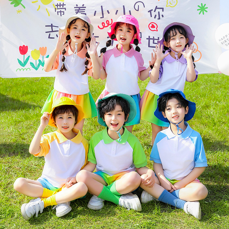 六一儿童节表演服夏季幼儿园毕业照园服亲子装小学生班服演出服装