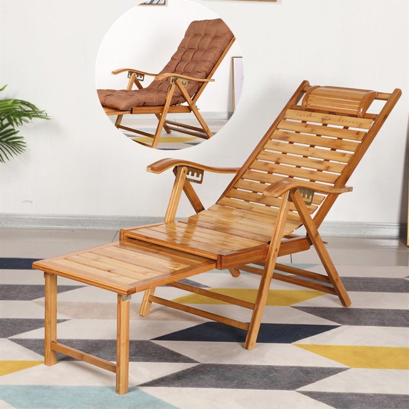 睡椅折叠午睡 竹原木凉椅家用多功能夏天乘凉休闲躺椅逍遥倚