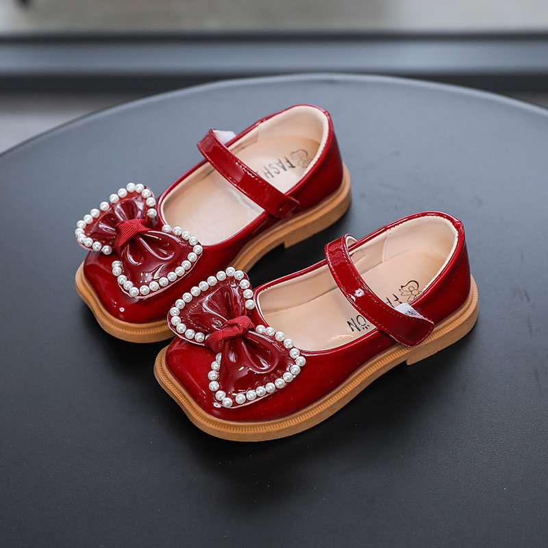 儿童女皮鞋2022年新款春秋单鞋女宝小女孩香风韩版软底女童公主鞋