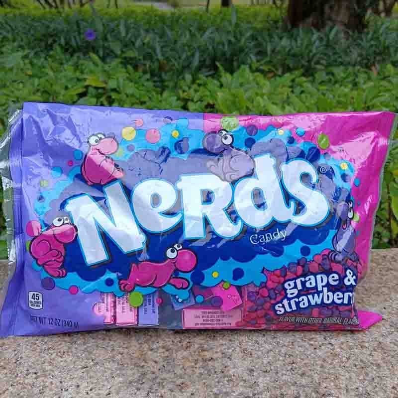 nerds candy美国葡萄草莓粒粒糖酸甜彩虹零食装饰颗粒糖果340g