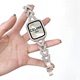 适用applewatch带钻v型金属纤细表带iwatch创意个性高级感表带S8/7/6/5/4/3/2/SE代不锈钢小众苹果手表表带女