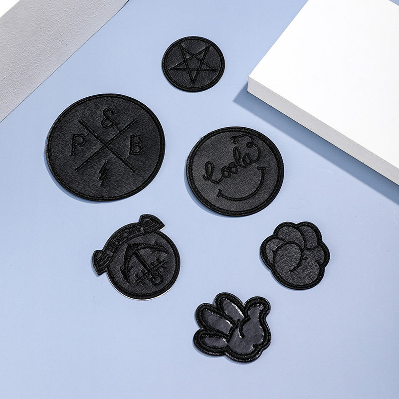 衣服裤子破洞修补贴刺绣徽章补丁贴时尚百搭装饰图案贴布皮革布贴