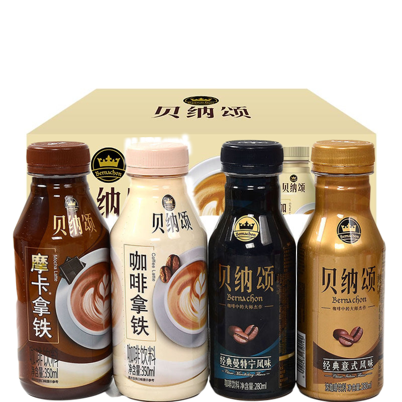 贝纳颂经典意式咖啡饮料咖啡摩卡曼特宁350ml15瓶江浙沪包邮