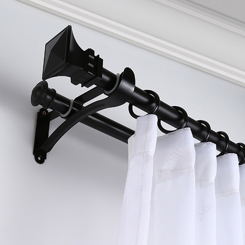 加厚铝合金罗马杆窗帘杆支架配件全套