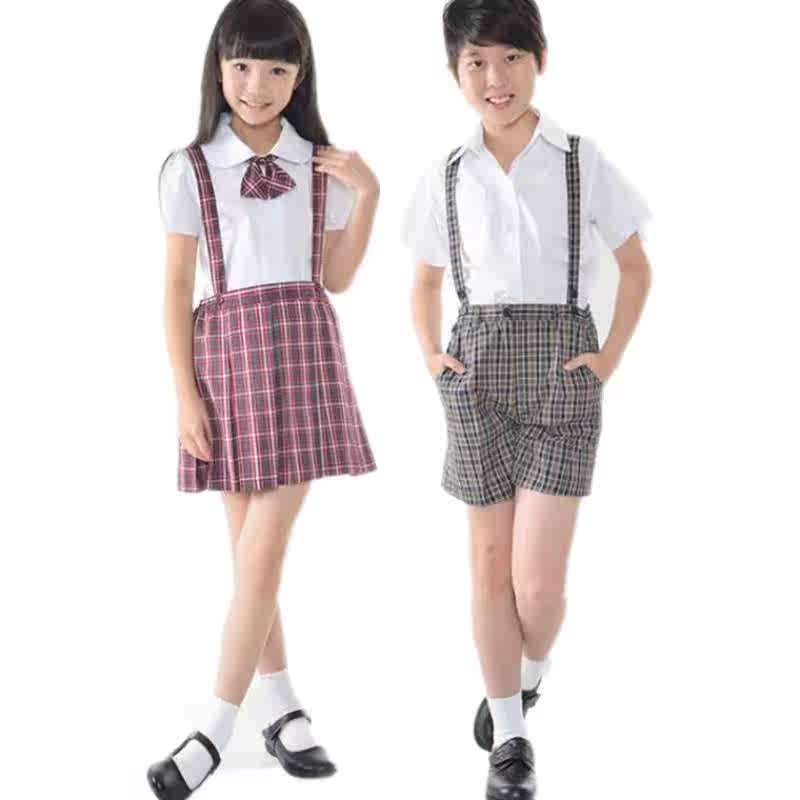 深圳市小学生校服礼服男女夏装礼服衬衫衣裙子夏季女学生裙套装