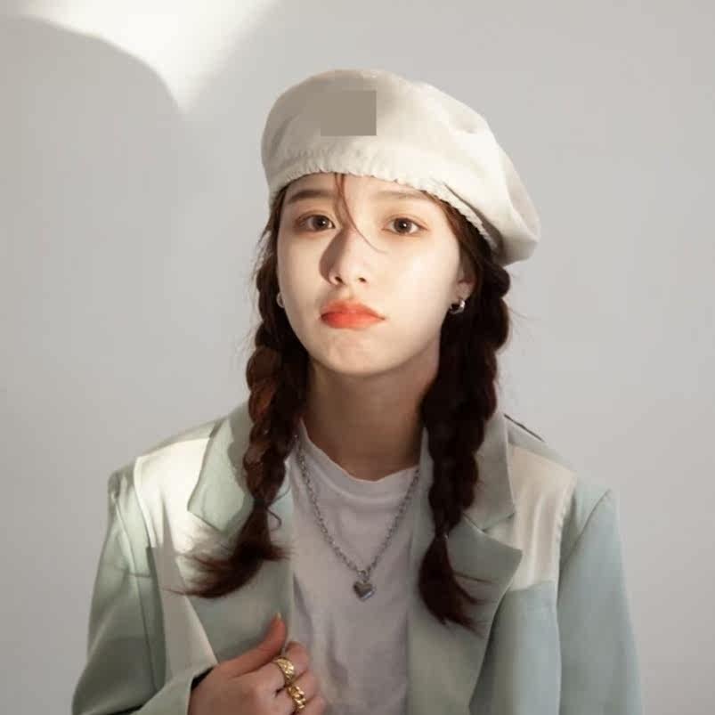 圆脸适合贝雷帽女秋季薄款小头围雅痞画家帽甜酷小众显脸小帽子夏