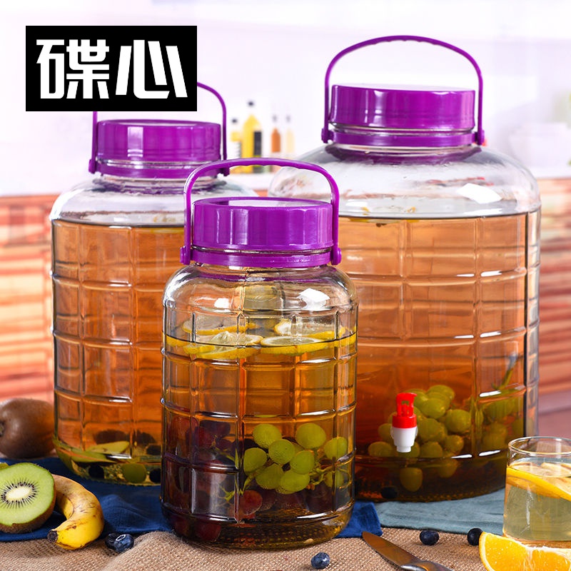泡酒玻璃瓶带龙头10斤20斤50加厚泡酒罐家用密封泡酒