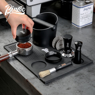 bincoo压粉垫咖啡渣桶咖啡机配件咖啡角桌垫布粉器收纳盒垫子工具