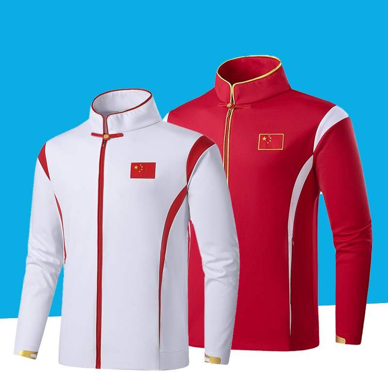 正品安踏韩版中国国家队卫衣情侣国服春秋武术教练服运动夹克男女