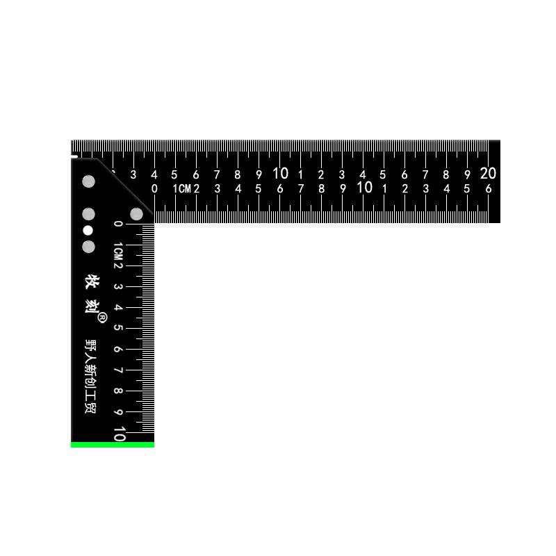 牧刻铝合金宽座木工90度直角方尺1米2加厚加长拐尺老寸尺大号角尺