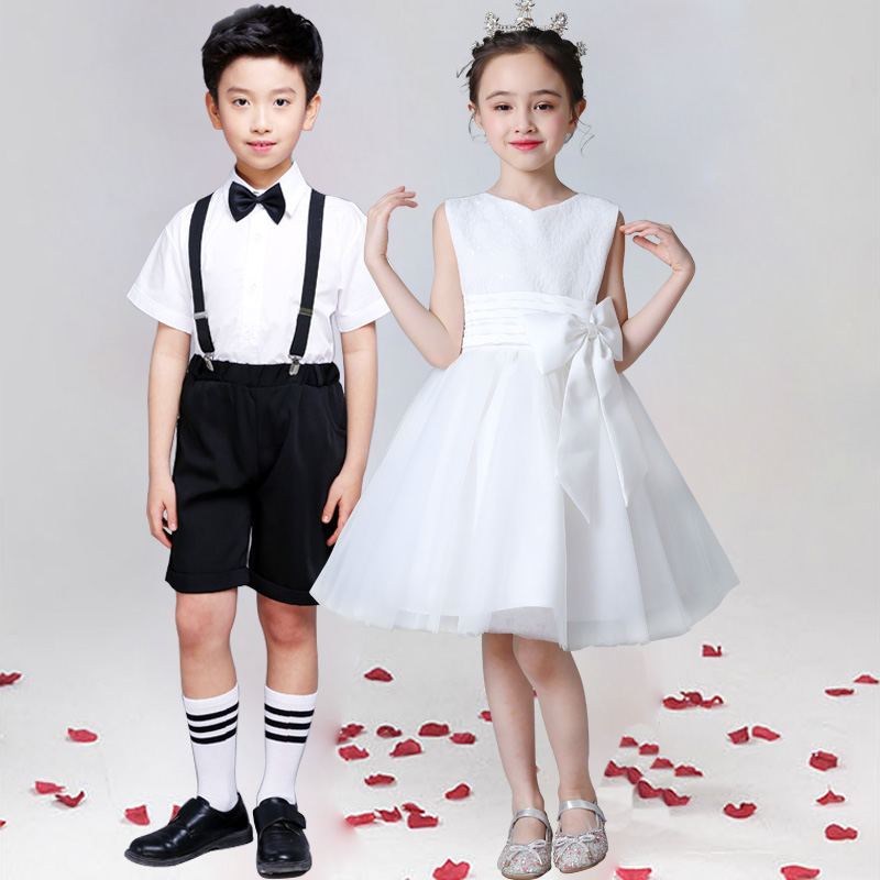 春夏新款儿童礼服花童公主裙蓬蓬裙男童六一演出服小主持人合唱服
