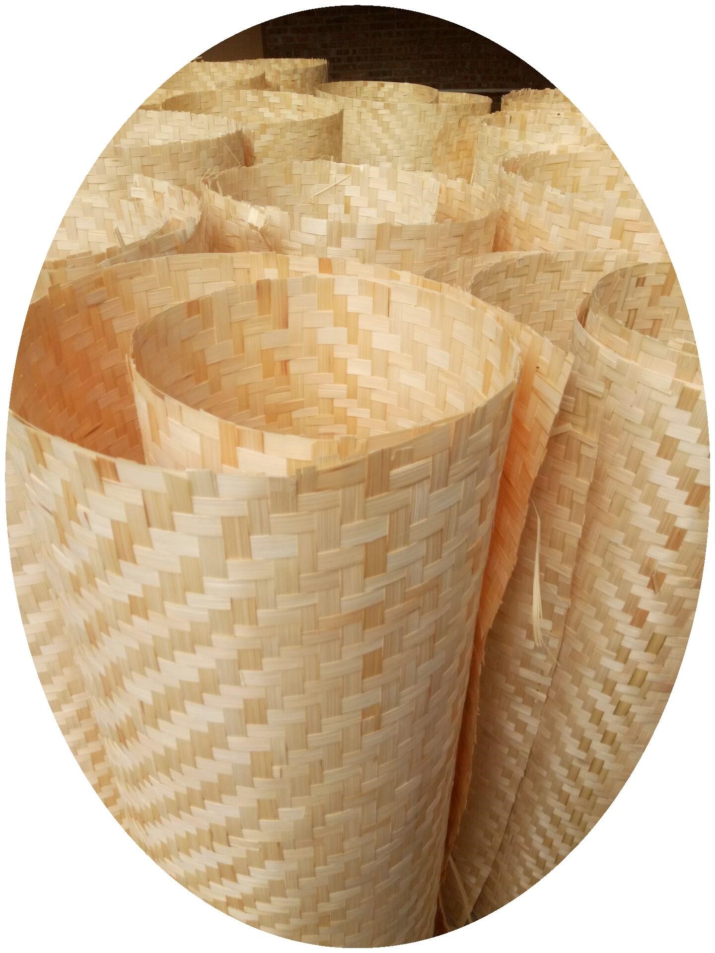 编织竹席竹篾装修手工竹编饰面面板薄片农庄竹编