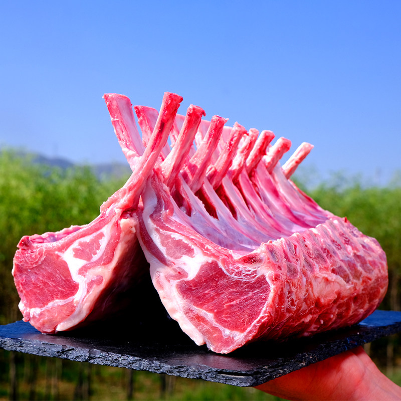 陇优羊旗舰店的优惠券大全—3斤法式羊排12肋新鲜烧烤羊肉羊扒羊排骨