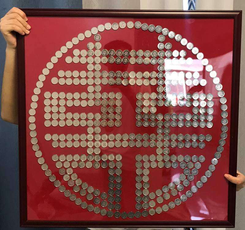 喜字diy手工硬币模板相框五毛钱婚庆结婚卧室送新人礼闺蜜粘贴囍