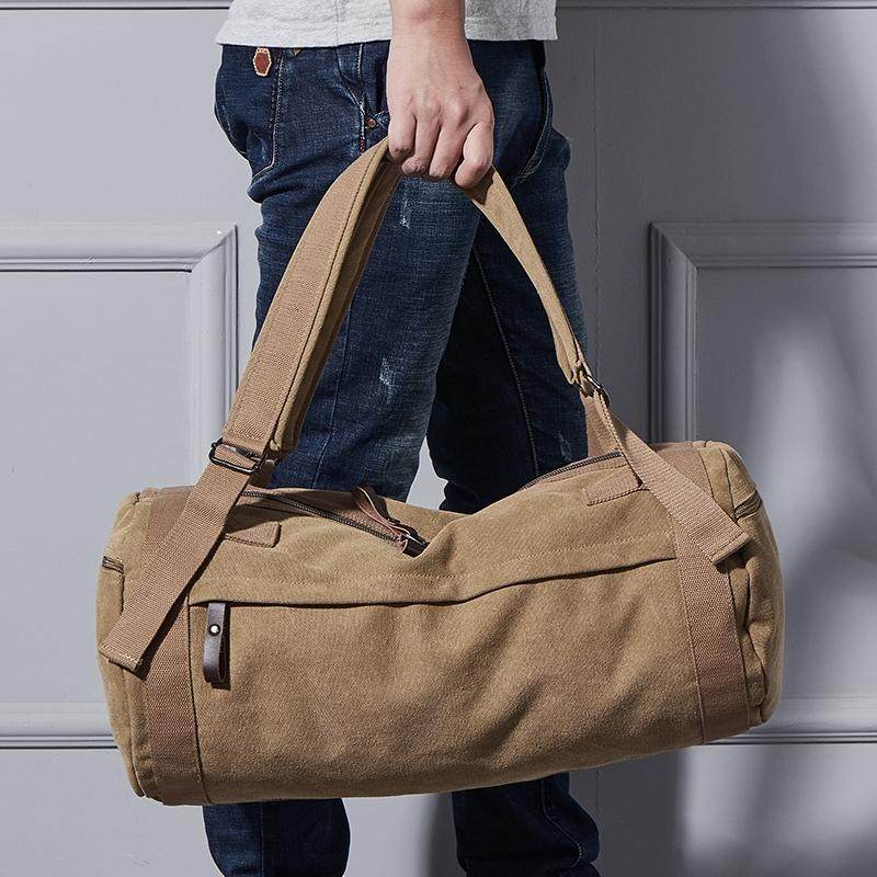 特大号帆布包健身单双肩背包水桶男干湿分离大容量旅行李手提斜跨