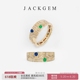JACKGEM珠宝 原创彰显 天然宝石戒指戒指18k金黄金镶嵌宝石戒指G6