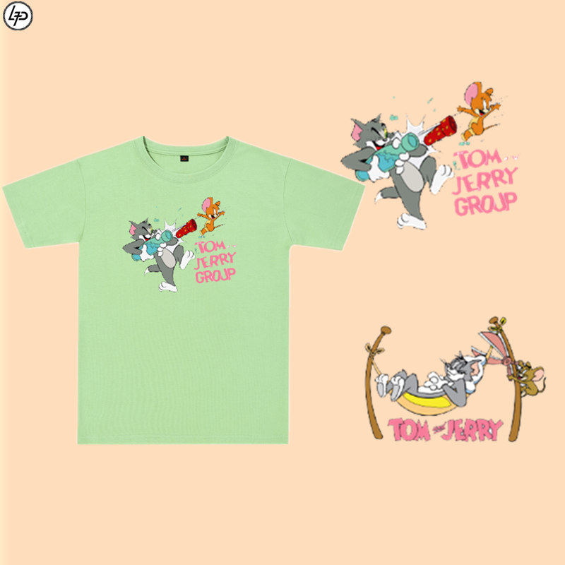 猫和老鼠联名短袖男女卡通童趣汤姆和杰瑞卡通印花情侣打底t恤衫