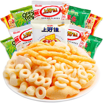 上好佳鲜虾片薯片虾条混合装大礼包零食休闲食品