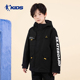 中国乔丹童装儿童男童加绒外套2024冬新款保暖摇粒绒风衣T8345201