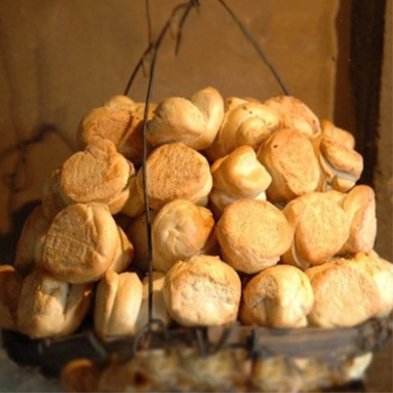 烤花卷山西特产2斤独立整箱手工小馒头吕梁干馍馍无糖烤馒头烤馍