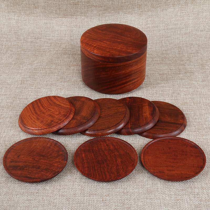 杯垫缅甸花梨原木茶具实木中国国风茶道隔热杯垫