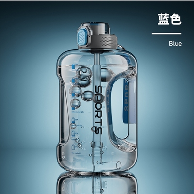 大桶水水杯度量蹲蹲子型网红减肥巨哑铃装2500ml1500毫升号2000容