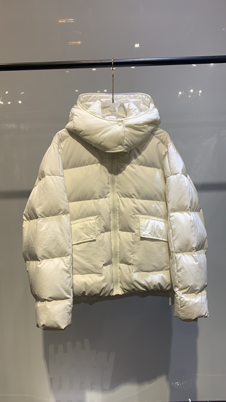 新款羽绒服 女短款 文艺 简约 90白鸭绒0221