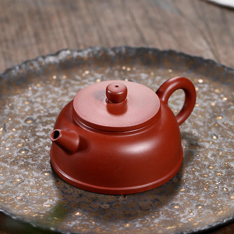 大红袍紫砂壶原矿宜兴全纯手工潮汕功夫茶具球孔长嘴手把壶小茶壶