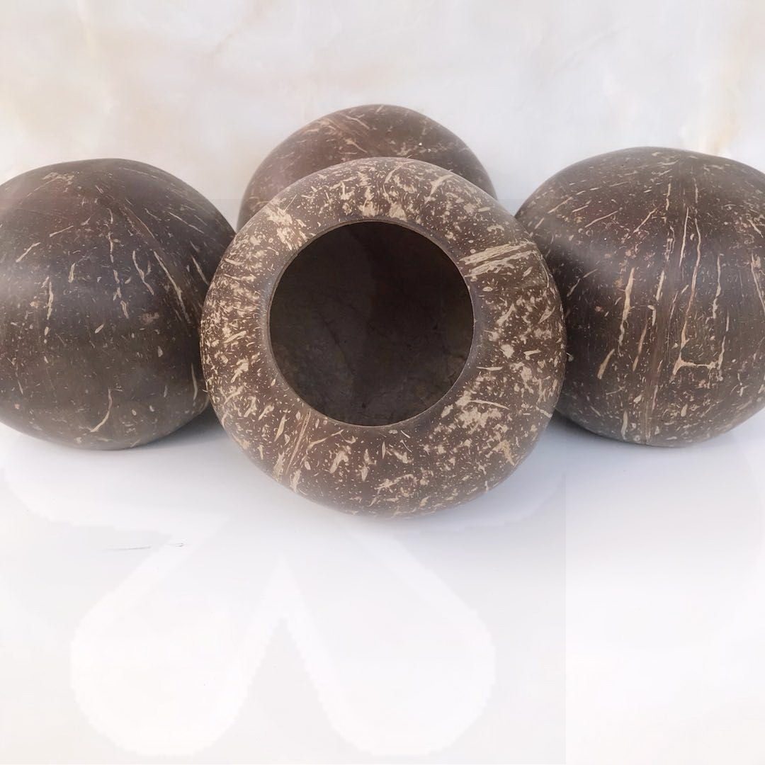 椰子壳花盆老椰壳小开口光滑椰子壳幼儿园diy多肉种植花盆工艺h